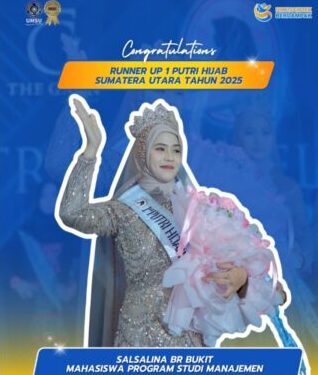 SALSALINA Br BUKIT MENOREHKAN PRESTASI DI PANGGUNG PUTRI HIJAB SUMATERA UTARA